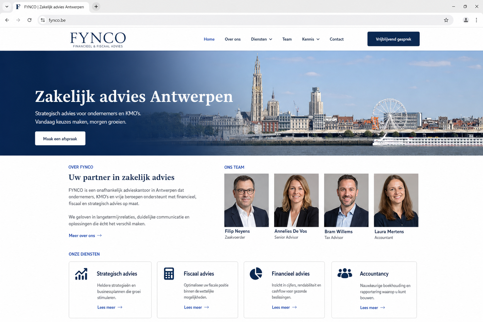 Zakelijk advies — professionele corporate uitstraling.