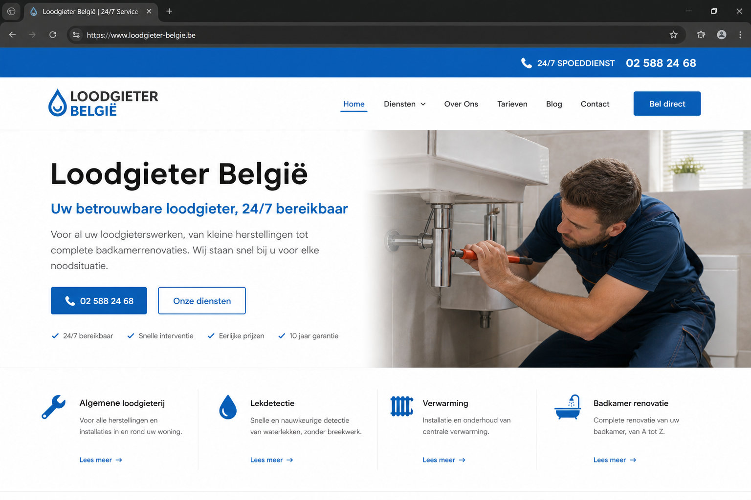 Bedrijfswebsite — professioneel design met sterke CTA.