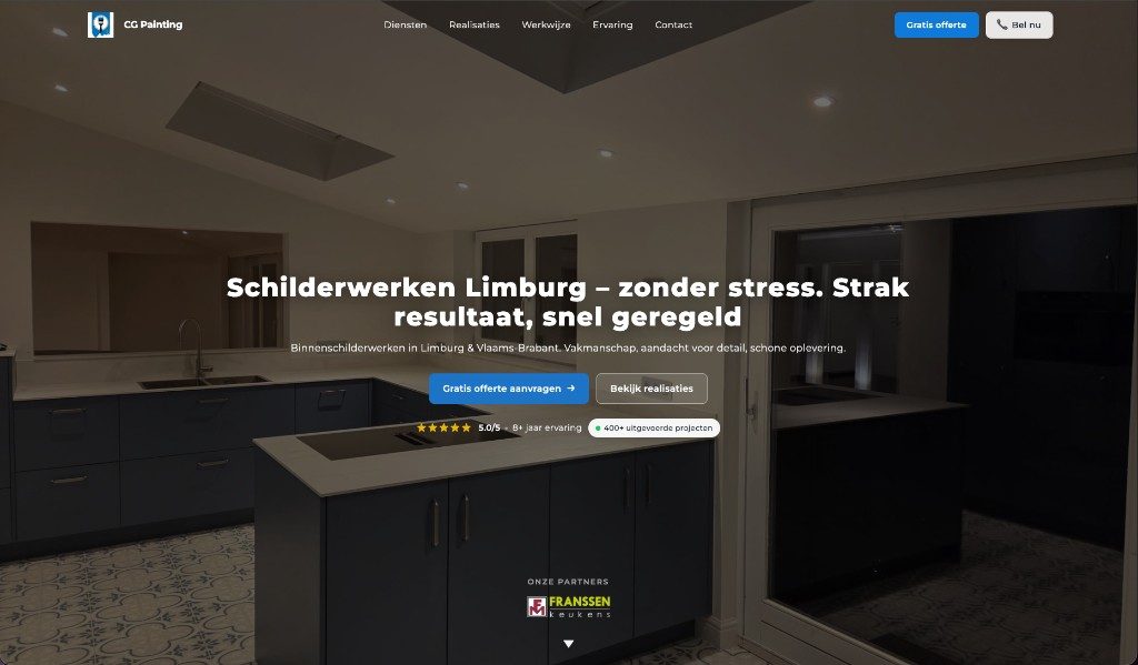 Voorbeeld website laten maken België — laptop mockup
